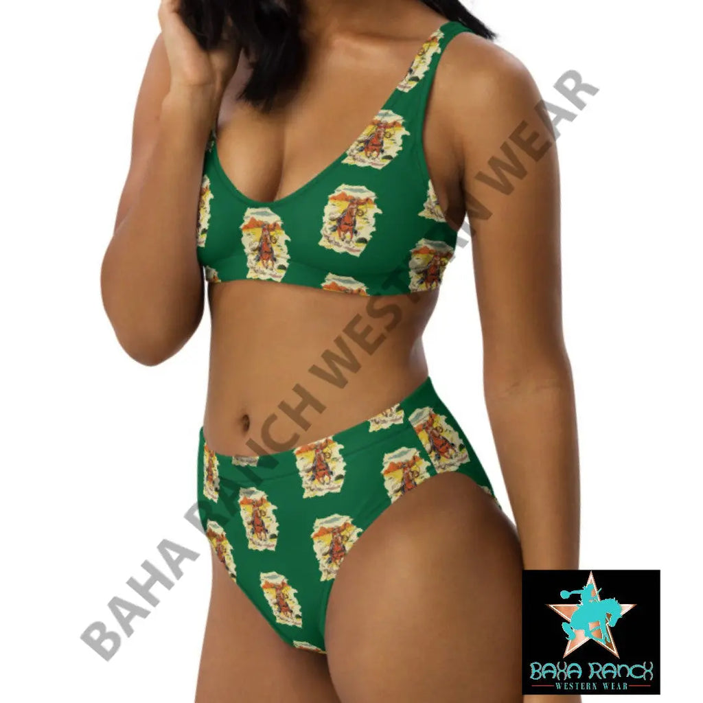 Ready To Ship Yeehaw Ride Em Cowboy Bikini Size XL Baha Ranch Western Wear