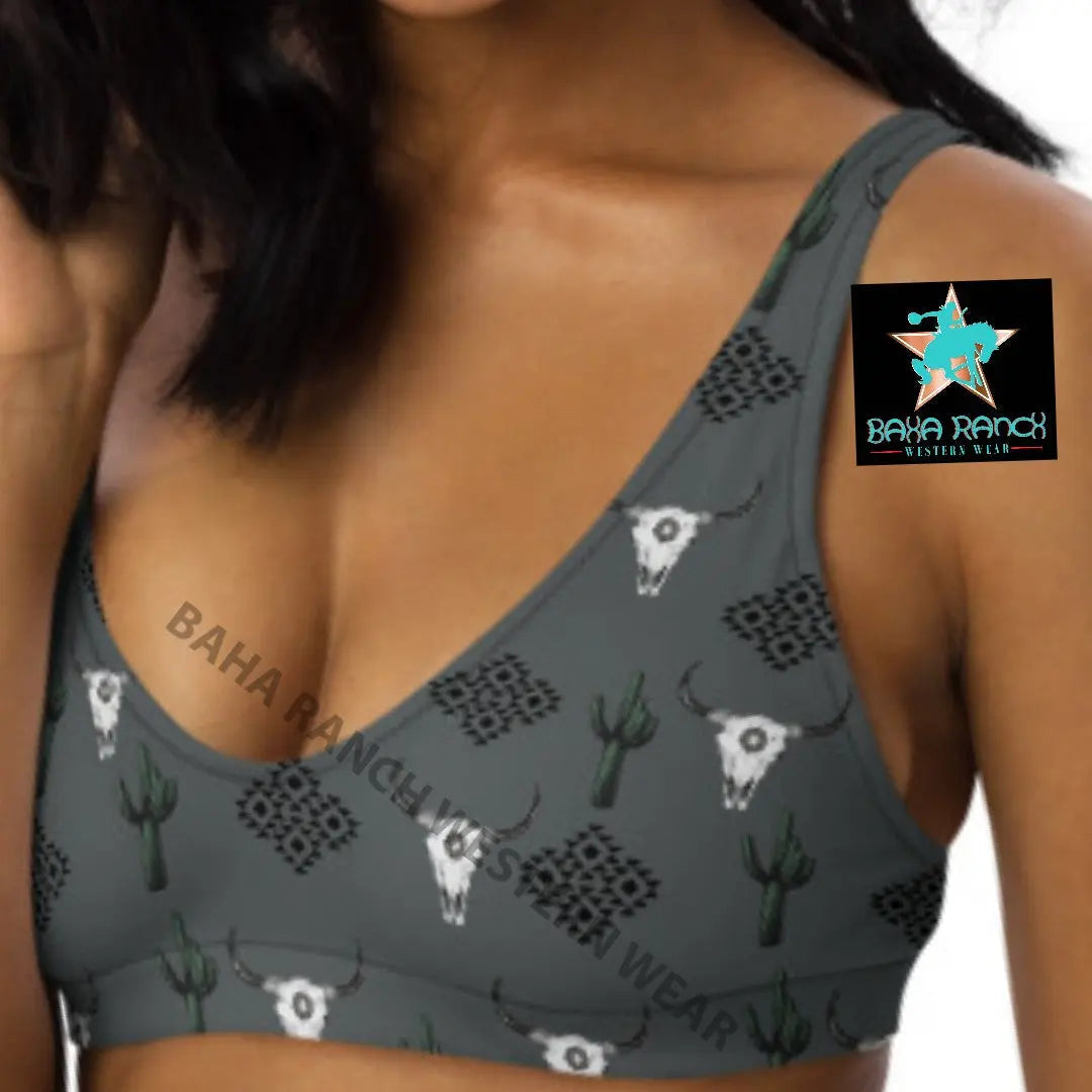 Yeehaw Aztec Bull Skull Bikini Baha Ranch Western Wear