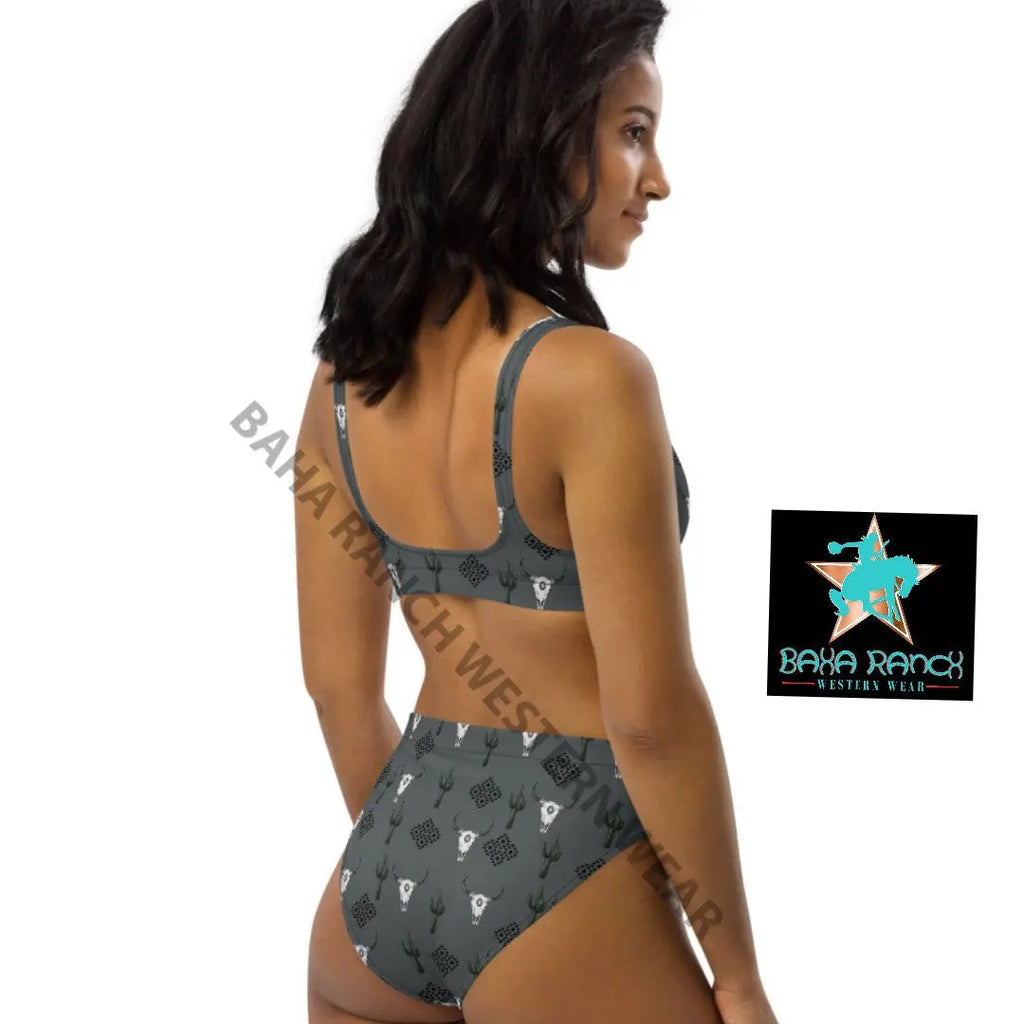 Yeehaw Aztec Bull Skull Bikini Baha Ranch Western Wear
