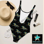 Yeehaw Aztec Horse One Piece Swimsuit Baha Ranch Western Wear