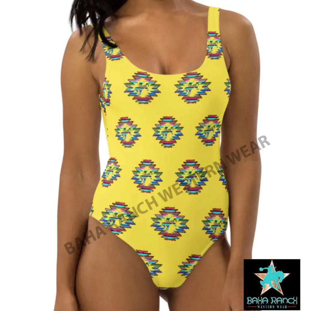 Yeehaw Serape Bronc One Piece Swimsuit Baha Ranch Western Wear