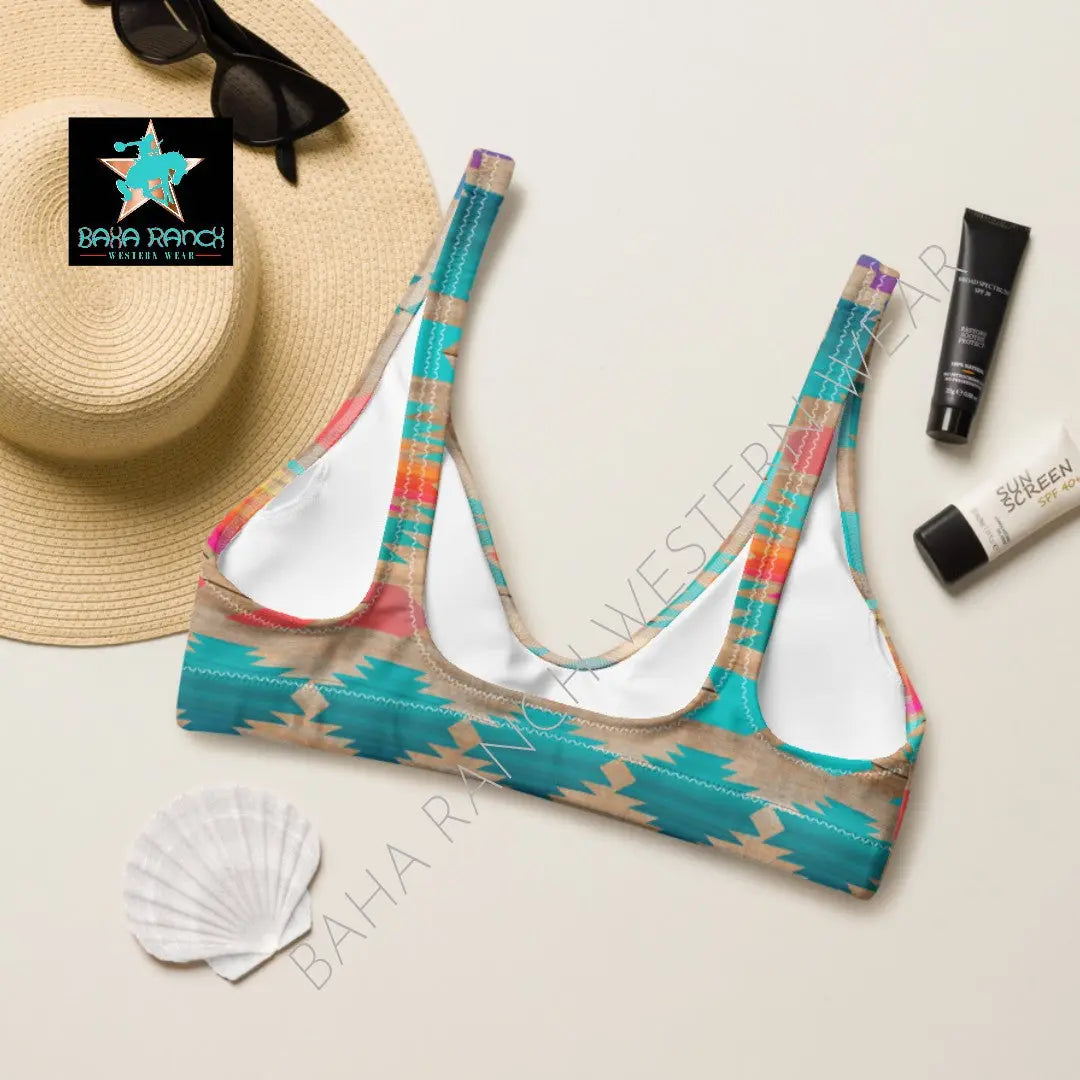 Yeehaw Southwest Aztec Bikini Top Baha Ranch Western Wear