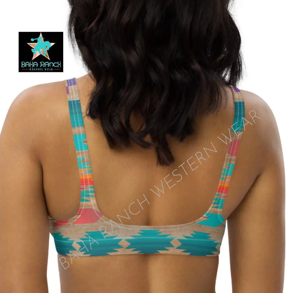 Yeehaw Southwest Aztec Bikini Top Baha Ranch Western Wear
