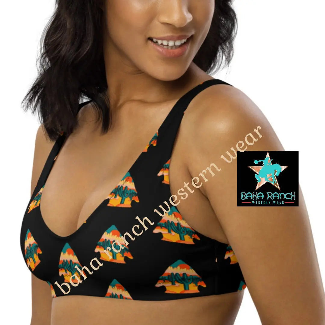 Yeehaw Desert Arrowhead Bikini Top Baha Ranch Western Wear
