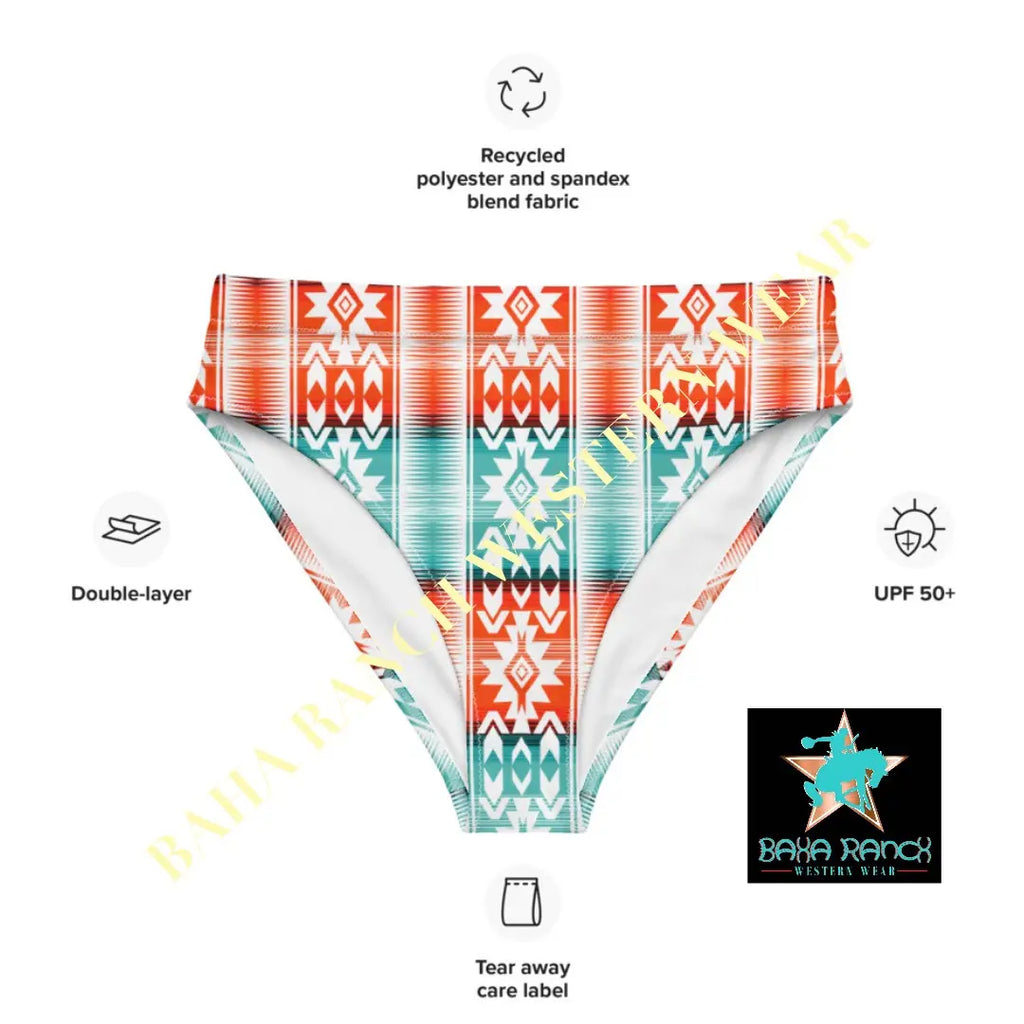 Yeehaw Aztec Print Bikini Bottom Baha Ranch Western Wear