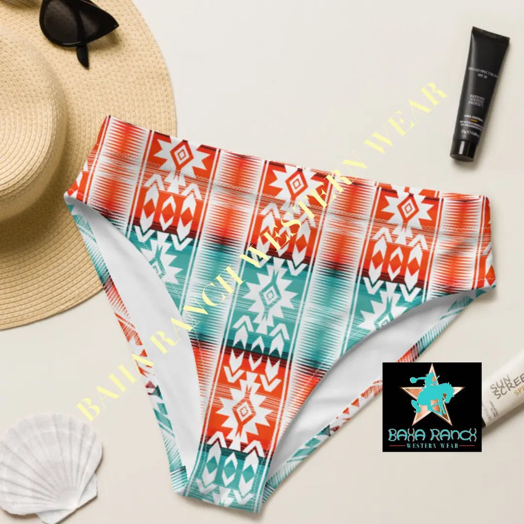Yeehaw Aztec Print Bikini Bottom Baha Ranch Western Wear