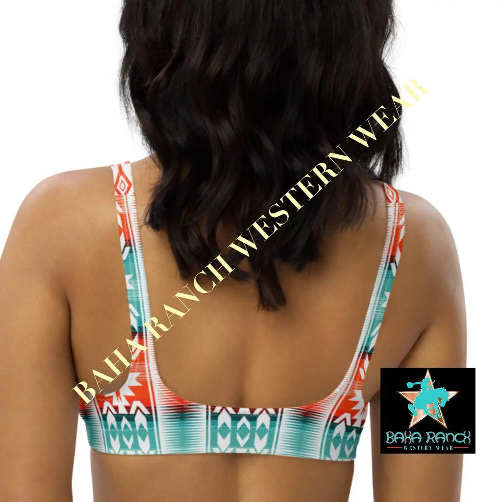 Yeehaw Aztec Print Bikini Top Baha Ranch Western Wear