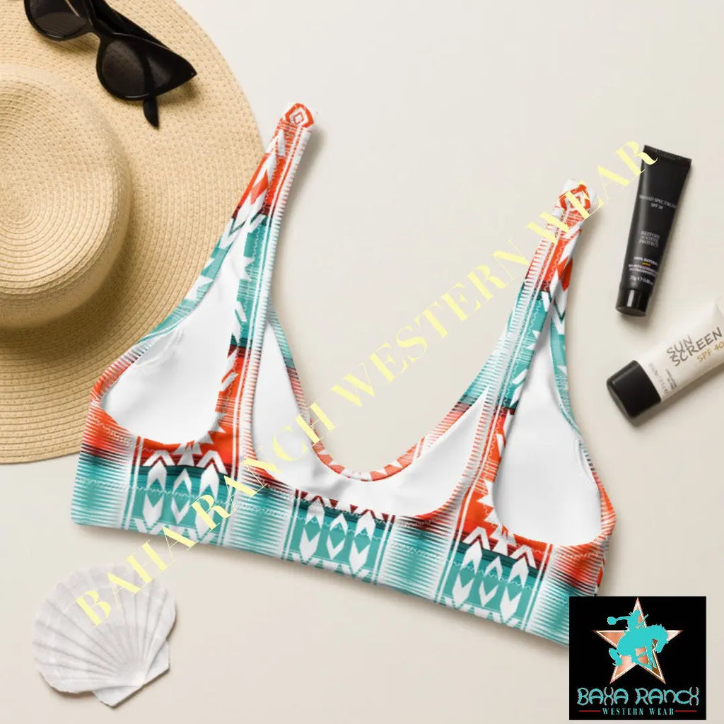 Yeehaw Aztec Print Bikini Top Baha Ranch Western Wear