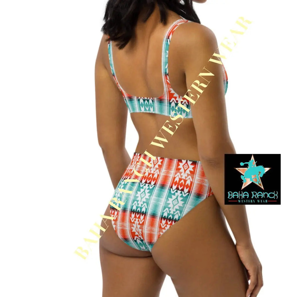 Yeehaw Aztec Print Bikini Baha Ranch Western Wear