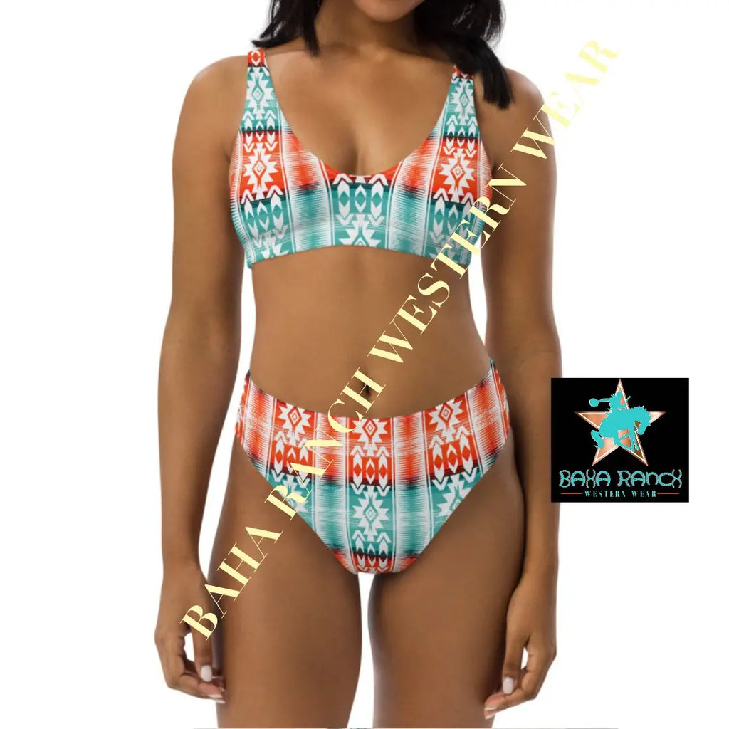 Yeehaw Aztec Print Bikini Baha Ranch Western Wear