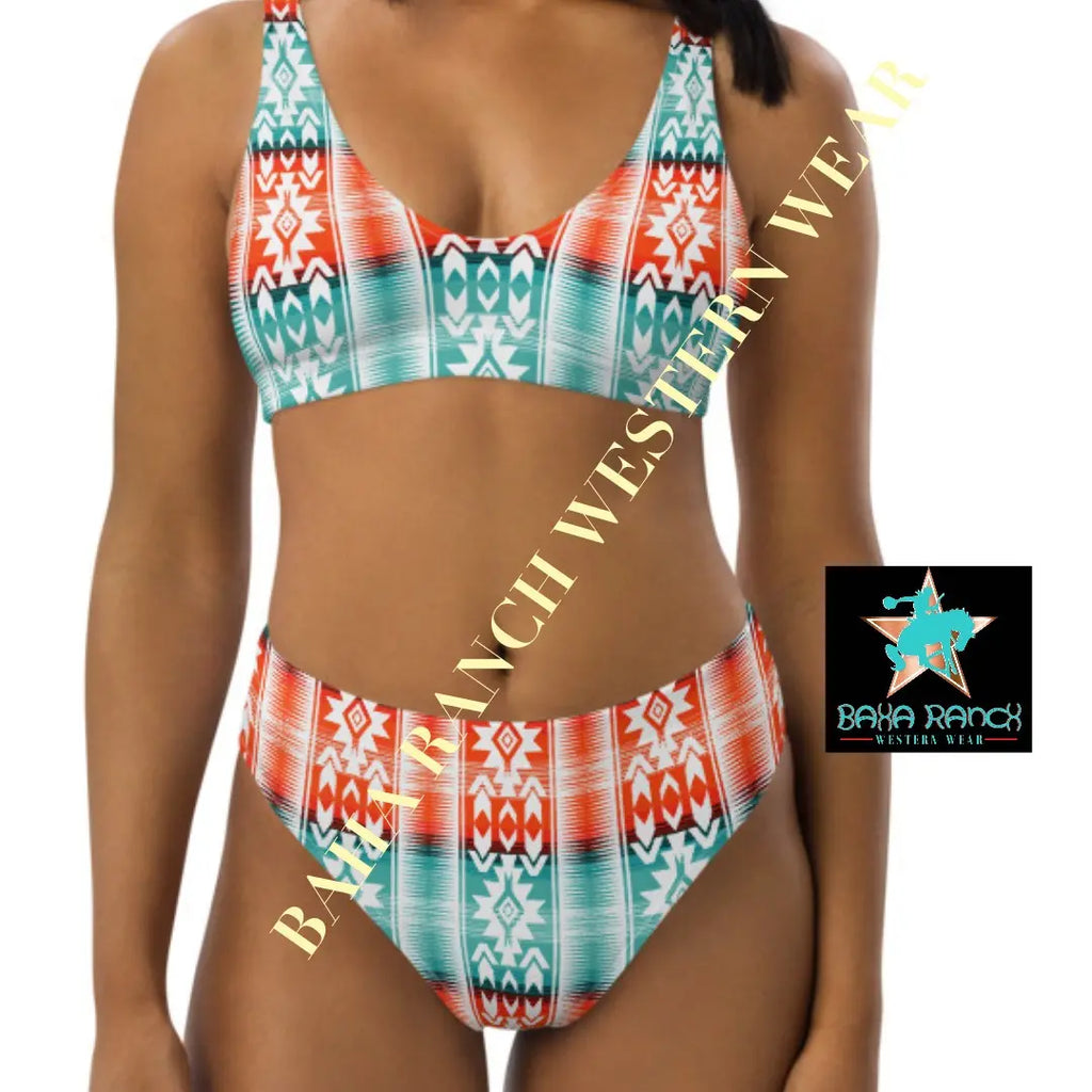 Yeehaw Aztec Print Bikini Baha Ranch Western Wear