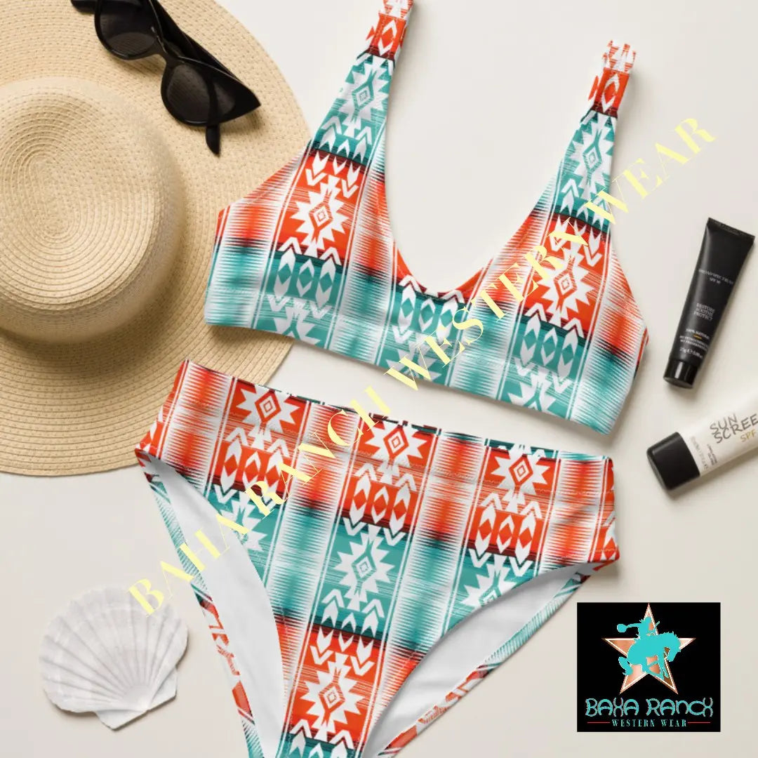 Yeehaw Aztec Print Bikini Baha Ranch Western Wear