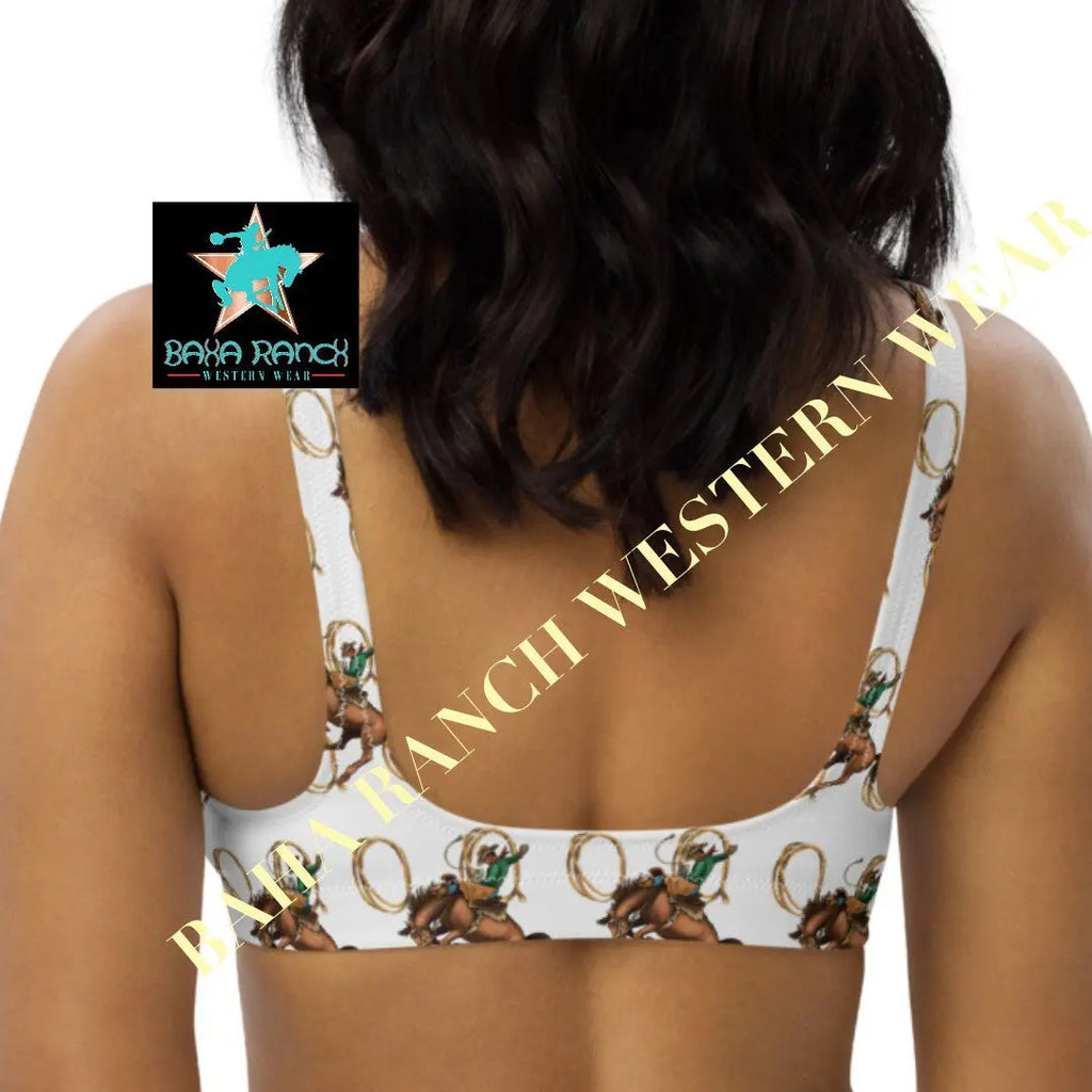 Yeehaw Rope & Ride Bikini Top Baha Ranch Western Wear