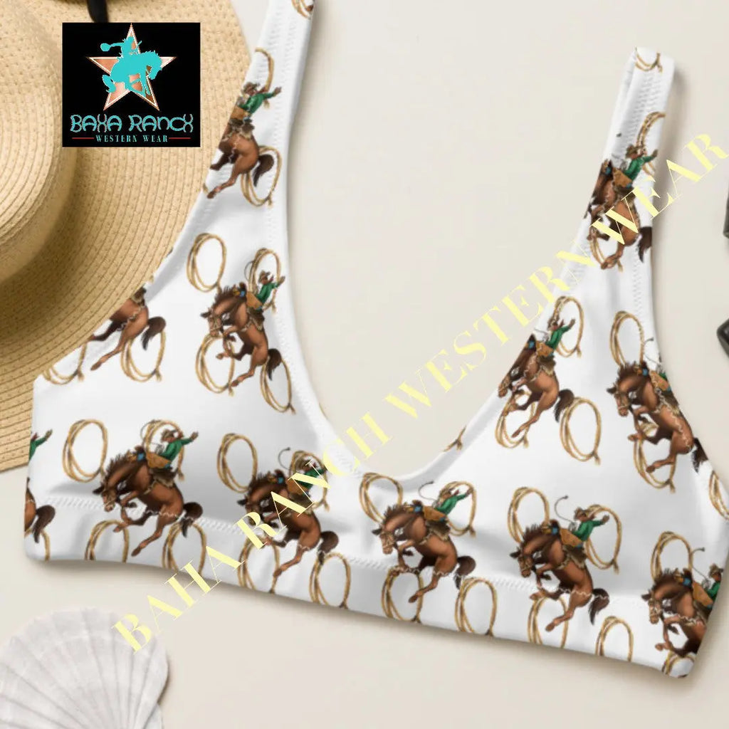 Yeehaw Rope & Ride Bikini Top Baha Ranch Western Wear