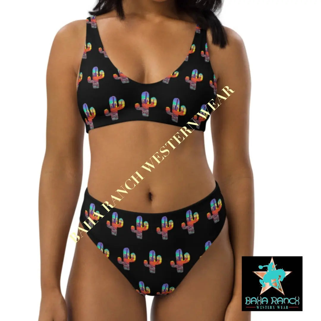 Yeehaw Sunset Cactus Bikini Baha Ranch Western Wear