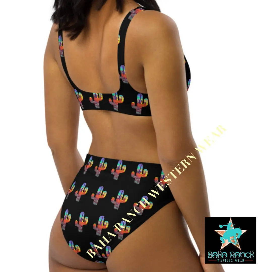 Yeehaw Sunset Cactus Bikini Baha Ranch Western Wear