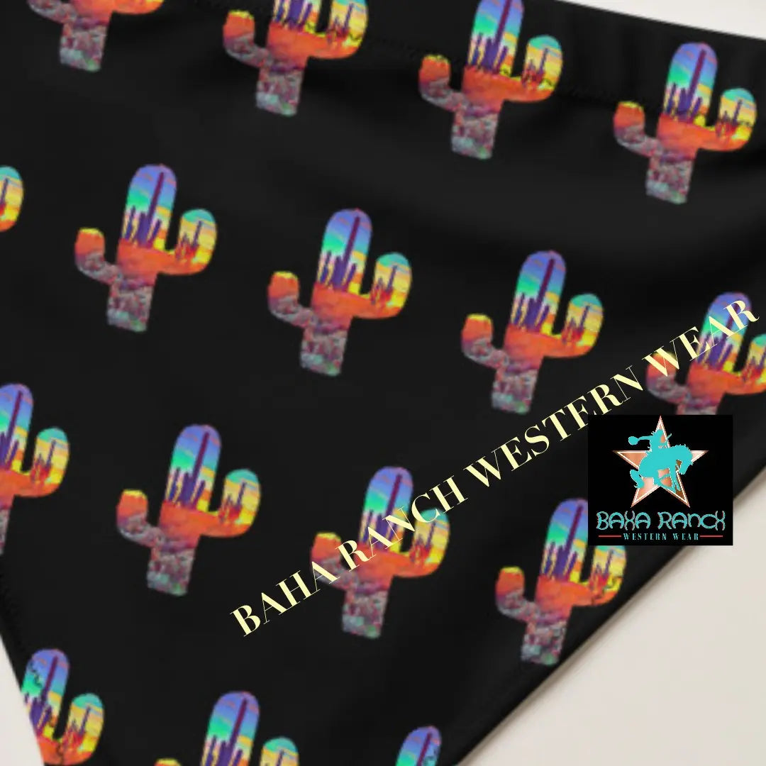 Yeehaw Sunset Cactus Bikini Baha Ranch Western Wear