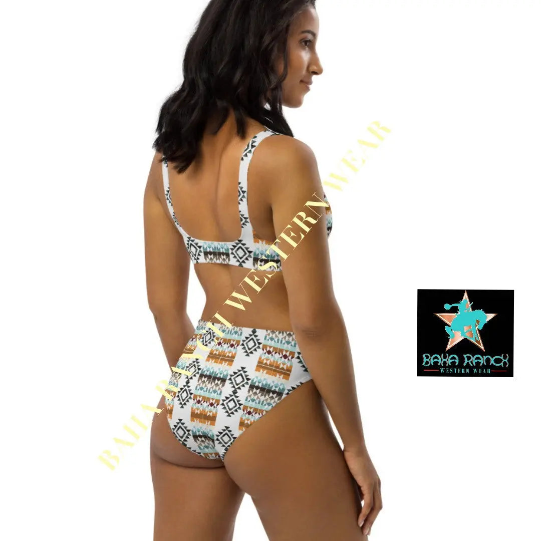 Yeehaw Aztec Blanket Print Bikini Baha Ranch Western Wear