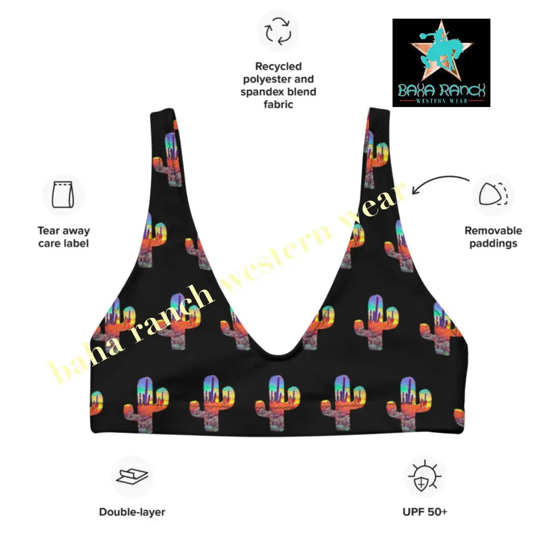 Yeehaw Sunset Desert Bikini Top Baha Ranch Western Wear