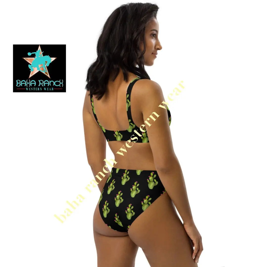 Yeehaw All Over Cactus Bikini Baha Ranch Western Wear