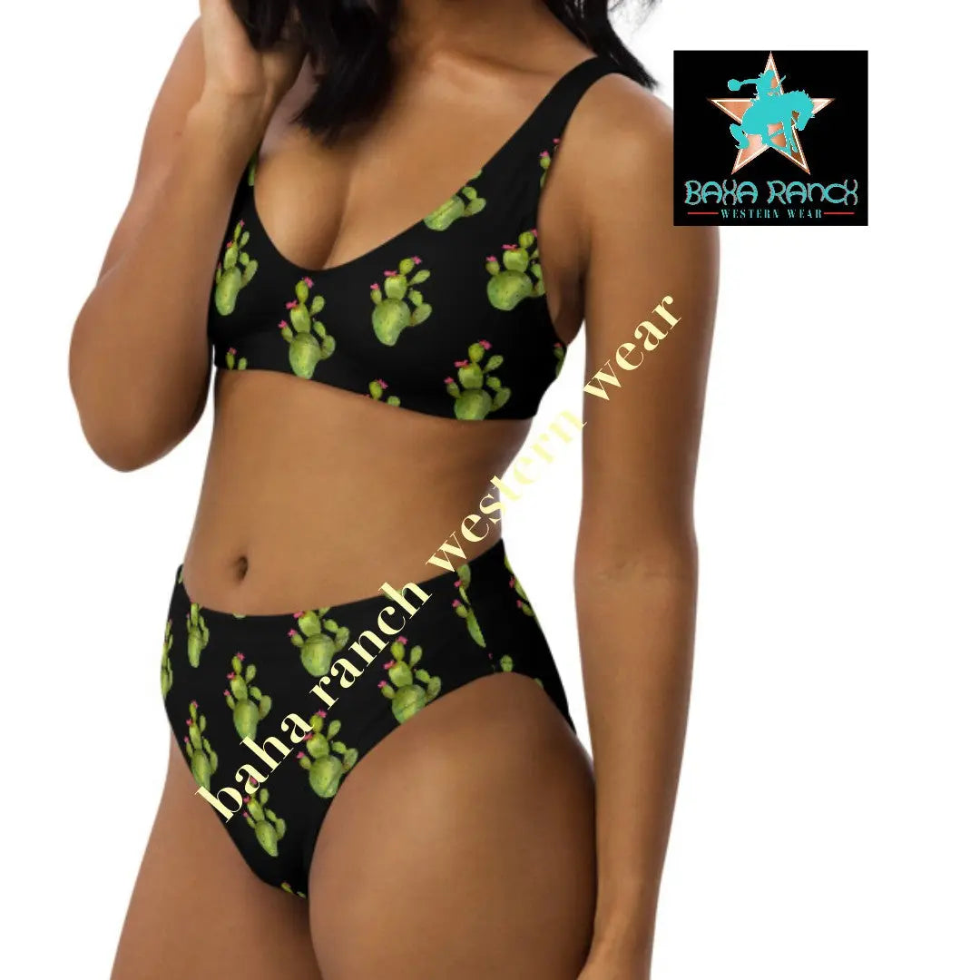 Yeehaw All Over Cactus Bikini Baha Ranch Western Wear