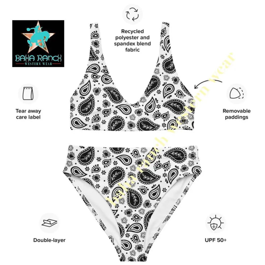 Yeehaw Paisley Bikini Baha Ranch Western Wear