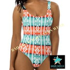 Yeehaw Aztec Print One-Piece Swimsuit Baha Ranch Western Wear