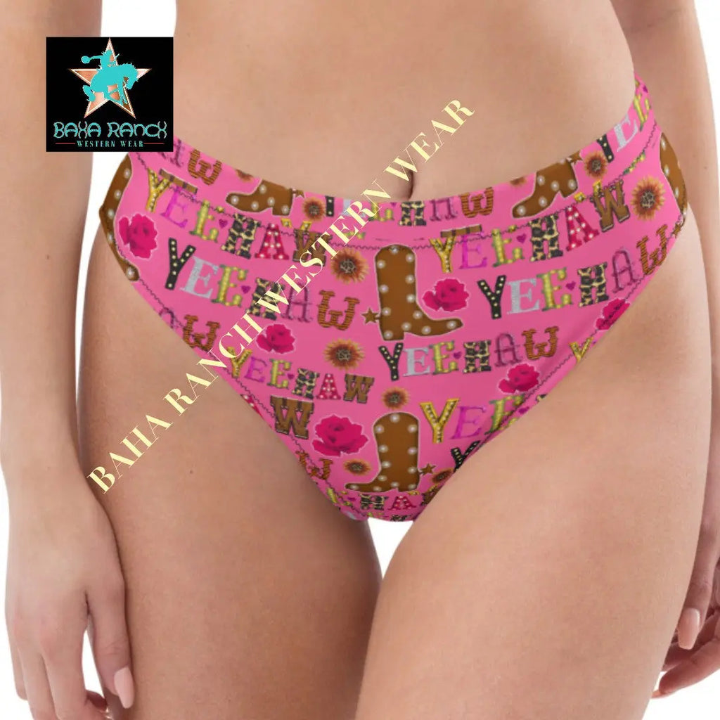 Yeehaw Pink Yeehaw Bikini Bottom Baha Ranch Western Wear