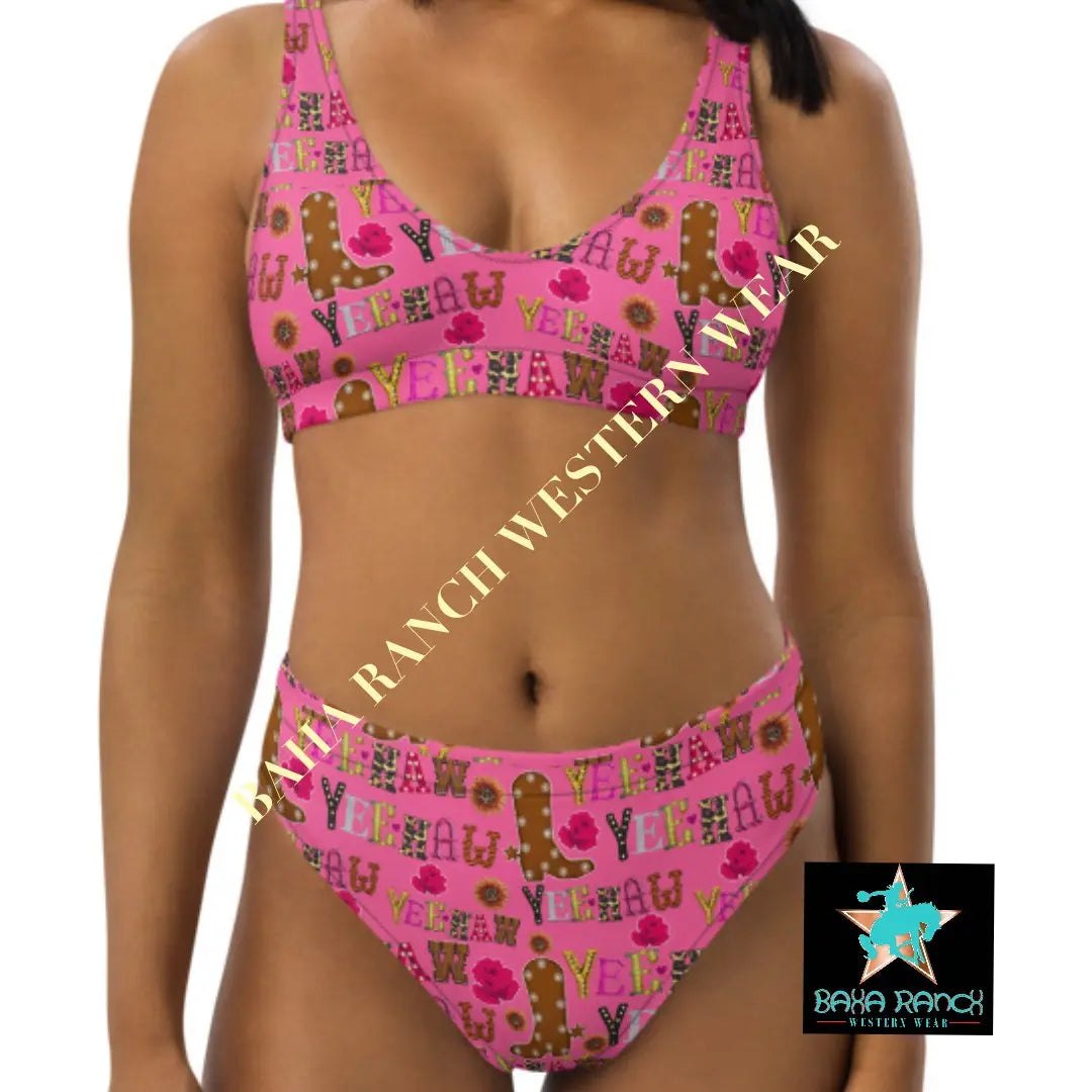 Yeehaw Pink Yeehaw Bikini Baha Ranch Western Wear