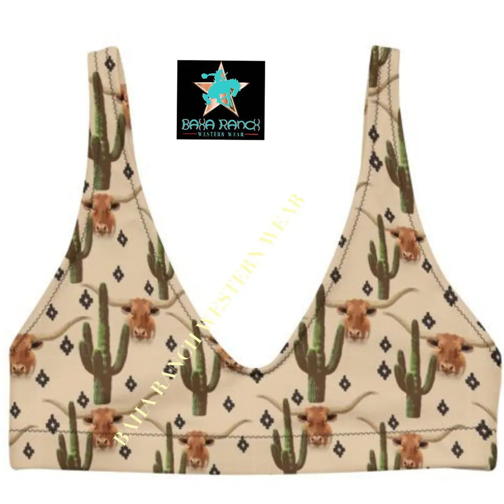 Yeehaw Longhorn Ranch Cactus Bikini Baha Ranch Western Wear