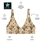 Ready To Ship Yeehaw Longhorn Cactus Bikini Top SIZE XL Baha Ranch Western Wear
