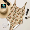 Yeehaw Longhorn Ranch Cactus One-Piece Swimsuit Baha Ranch Western Wear