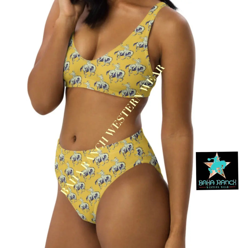 Yeehaw Vintage Bronc Buster Bikini Baha Ranch Western Wear