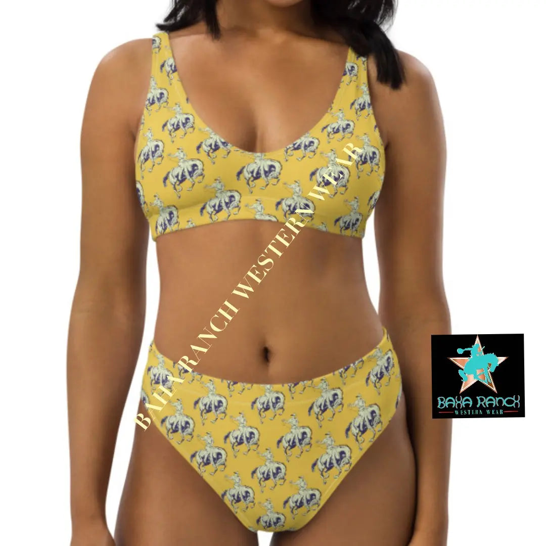 Yeehaw Vintage Bronc Buster Bikini Baha Ranch Western Wear
