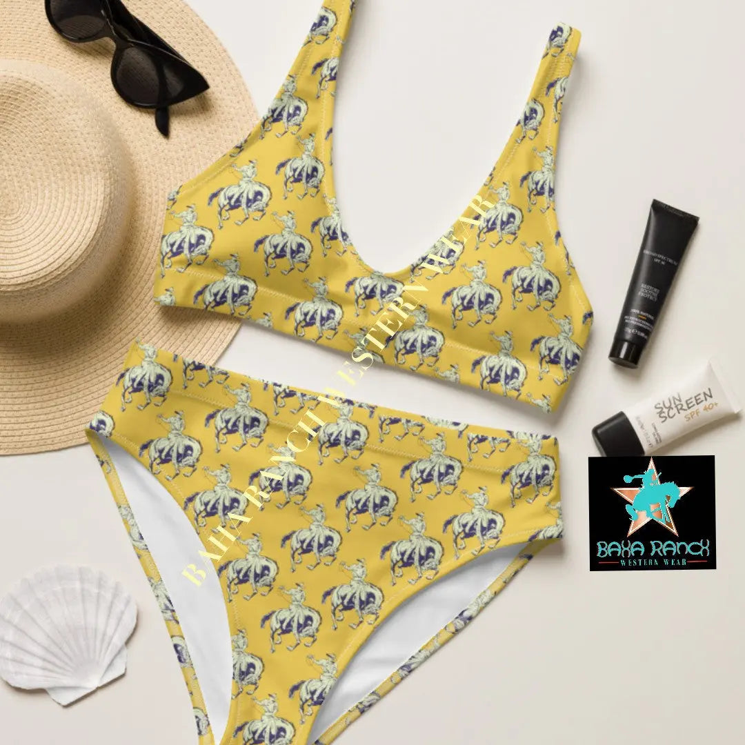 Yeehaw Vintage Bronc Buster Bikini Baha Ranch Western Wear