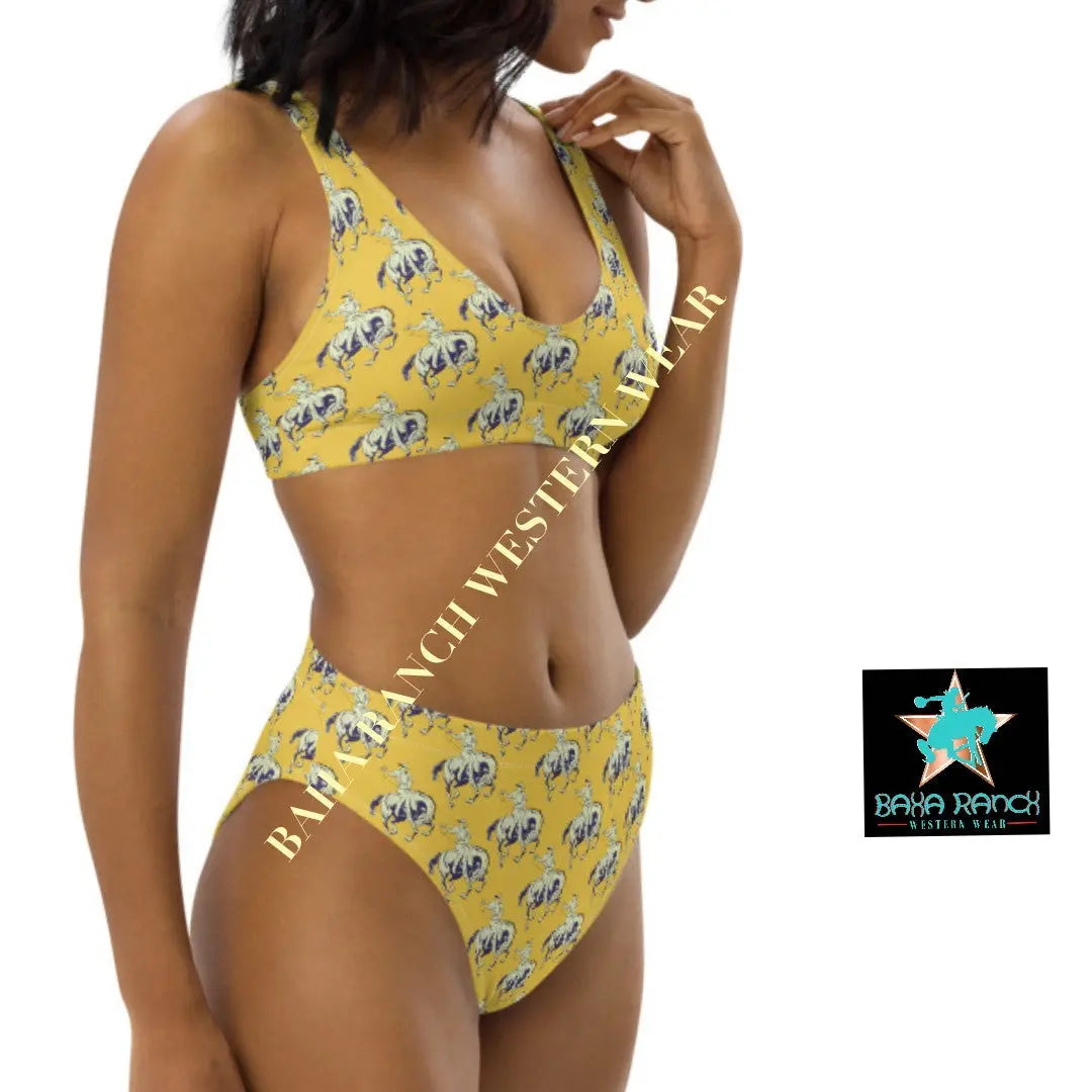 Yeehaw Vintage Bronc Buster Bikini Baha Ranch Western Wear