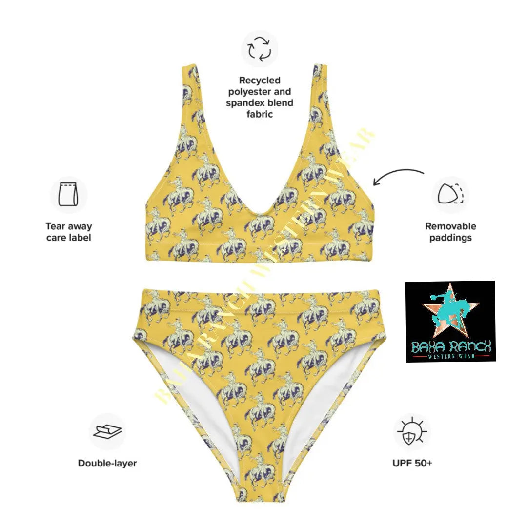 Yeehaw Vintage Bronc Buster Bikini Baha Ranch Western Wear