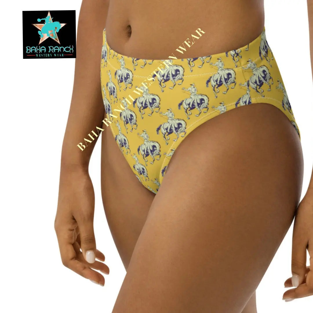 Yeehaw Vintage Bronc Buster Bikini Bottom Baha Ranch Western Wear