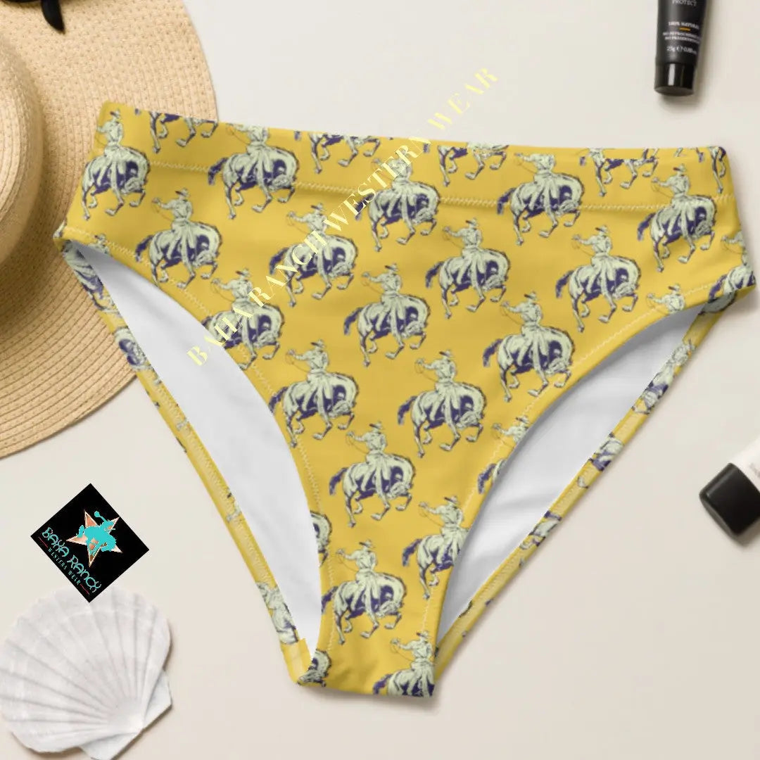 Yeehaw Vintage Bronc Buster Bikini Bottom Baha Ranch Western Wear
