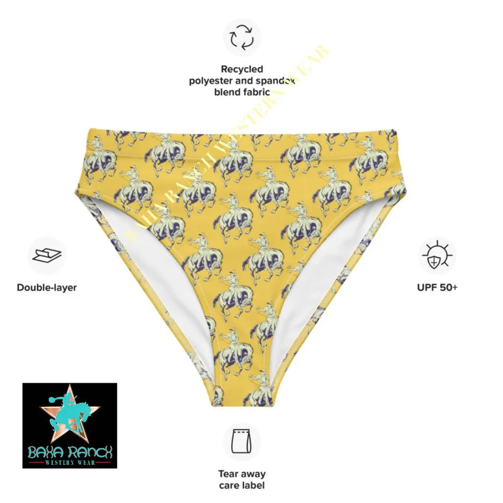 Yeehaw Vintage Bronc Buster Bikini Bottom Baha Ranch Western Wear