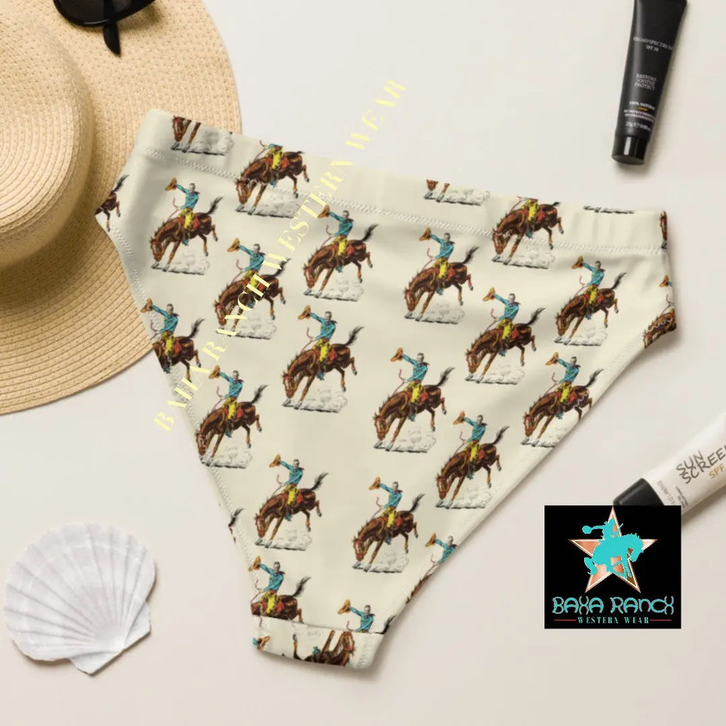 Baha Ranch Yeehaw Vintage Rodeo Cowboy Bikini Bottom Baha Ranch Western Wear