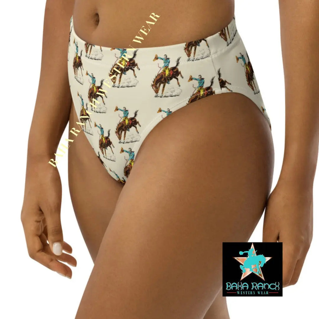Baha Ranch Yeehaw Vintage Rodeo Cowboy Bikini Bottom Baha Ranch Western Wear