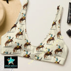 Baha Ranch Yeehaw Vintage Rodeo Cowboy Bikini Top Baha Ranch Western Wear