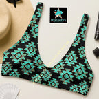 Baha Ranch Yeehaw Turquoise Aztec Bikini Top Baha Ranch Western Wear