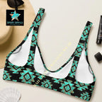 Baha Ranch Yeehaw Turquoise Aztec Bikini Top Baha Ranch Western Wear