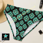 Baha Ranch Yeehaw Turquoise Aztec Bikini Bottom Baha Ranch Western Wear
