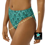 Baha Ranch Yeehaw Turquoise Floral Leather Print Bikini Bottom Baha Ranch Western Wear