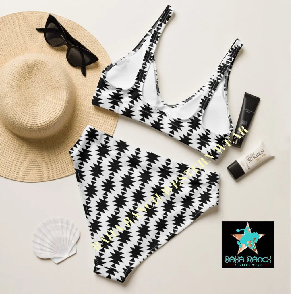 Baha Ranch Yeehaw White Aztec Bikini Baha Ranch Western Wear