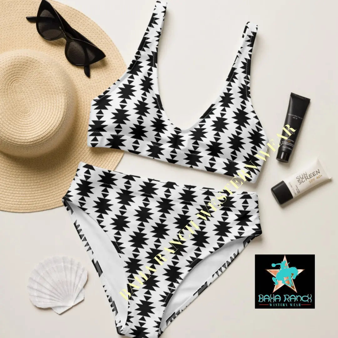 Baha Ranch Yeehaw White Aztec Bikini Baha Ranch Western Wear