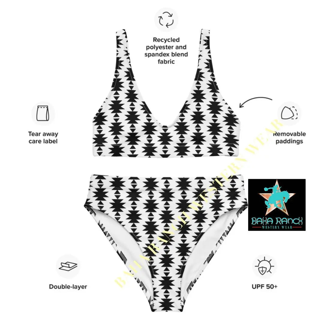 Baha Ranch Yeehaw White Aztec Bikini Baha Ranch Western Wear